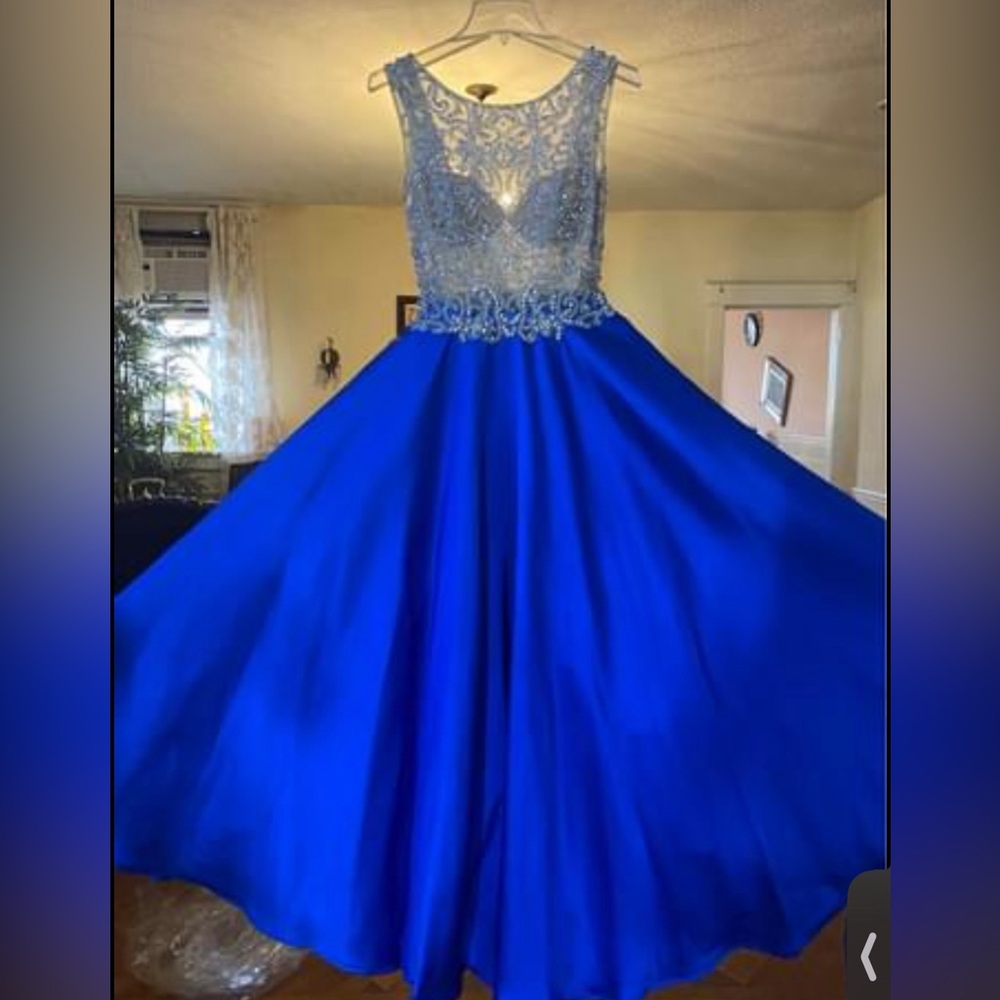 Royal blue evening dress